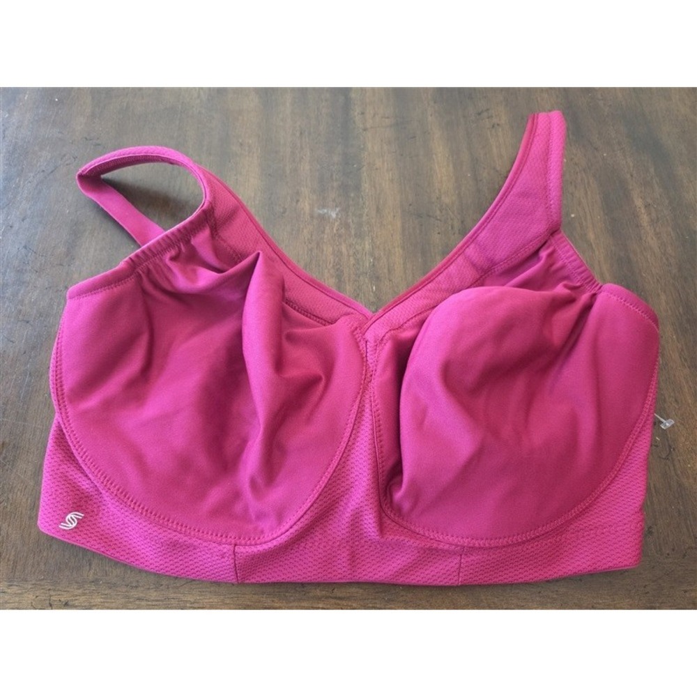 NWOT Glamorise 38H Sports Bra 1006 Superior Support No Wires Pink 131610